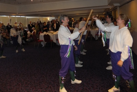 The Black Annis Morris team do it with sticks!